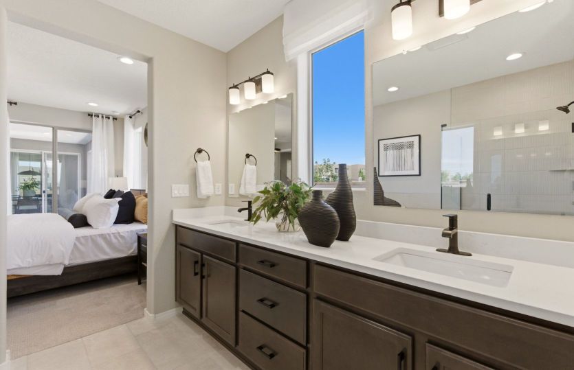 Welcome to the designer owner's bath with separate shower and tub, two sinks and more.