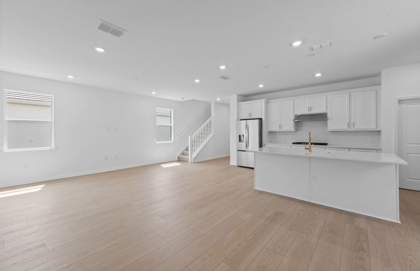 Open concept floor plan