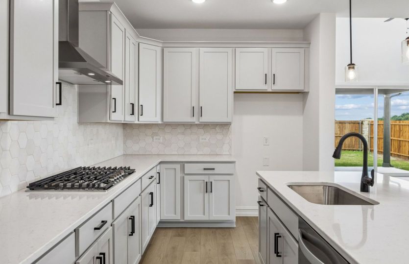 Abundant cabinet space in kitchen