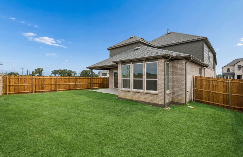 Large fenced in backyard