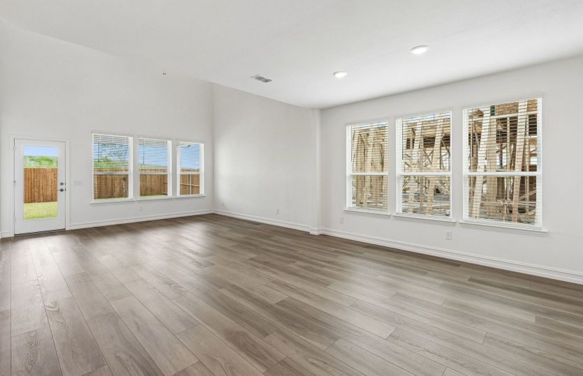 Gathering room with large windows