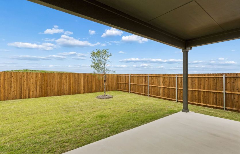 Built in covered back patio