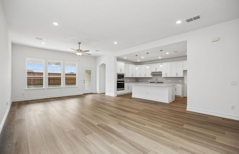 Gathering room with large windows