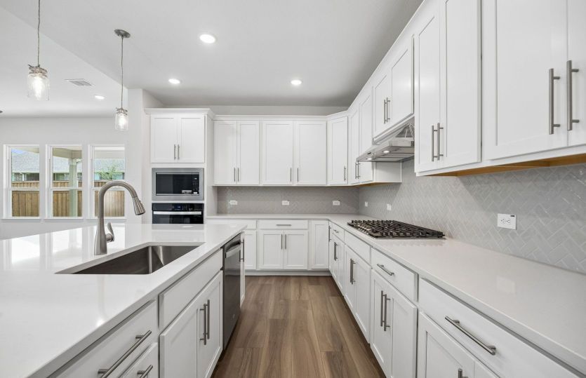 Abundant cabinet space in kitchen