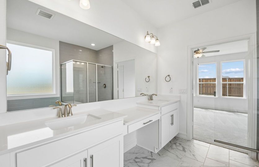 Primary bath with double vanity