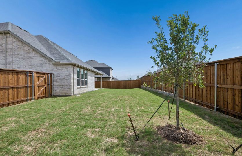 Large fenced in backyard