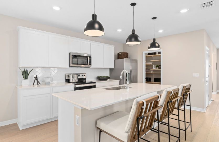 Kitchen with walk-in panty