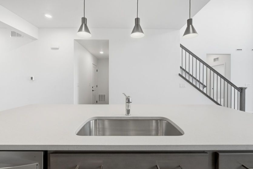 Kitchen Island with Pendant Lights