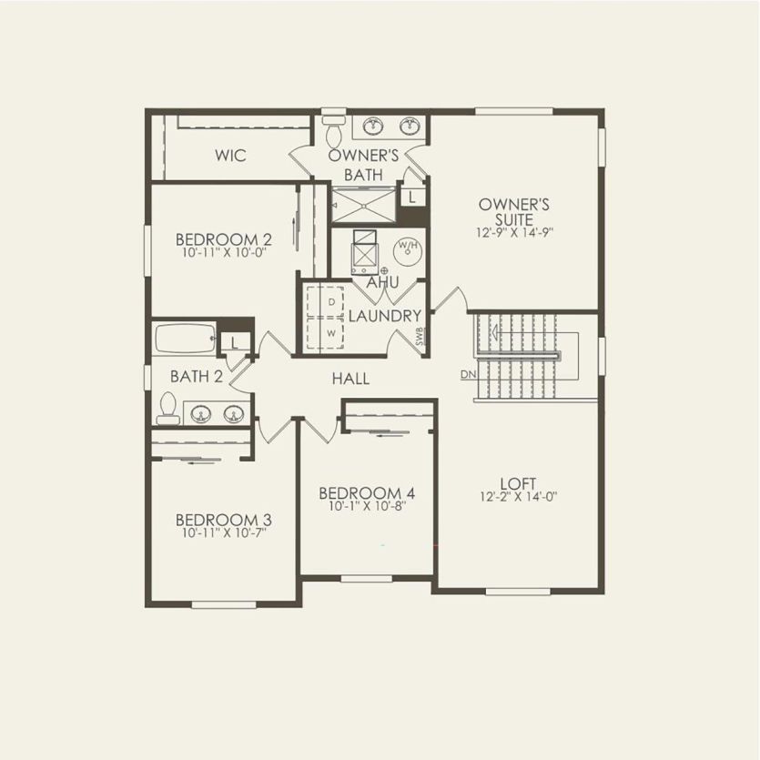 Second Floor 4 br / 2.5 ba