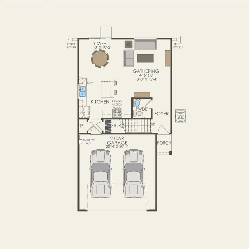 First Floor 3 br / 2.5 ba