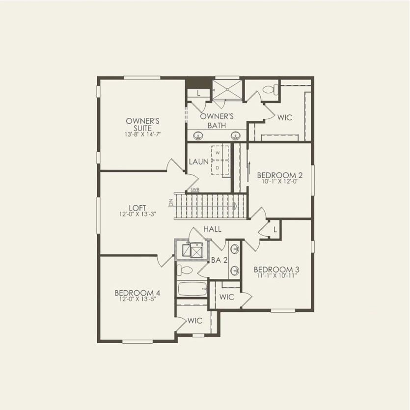 Second Floor 4 br / 2.5 ba