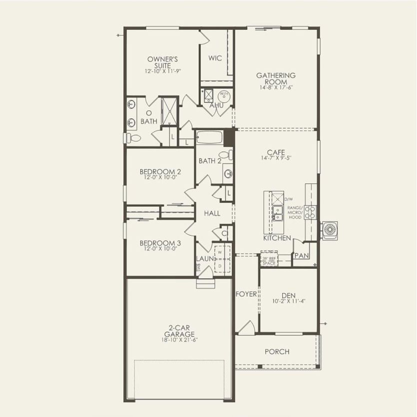First Floor 3 br / 2 ba