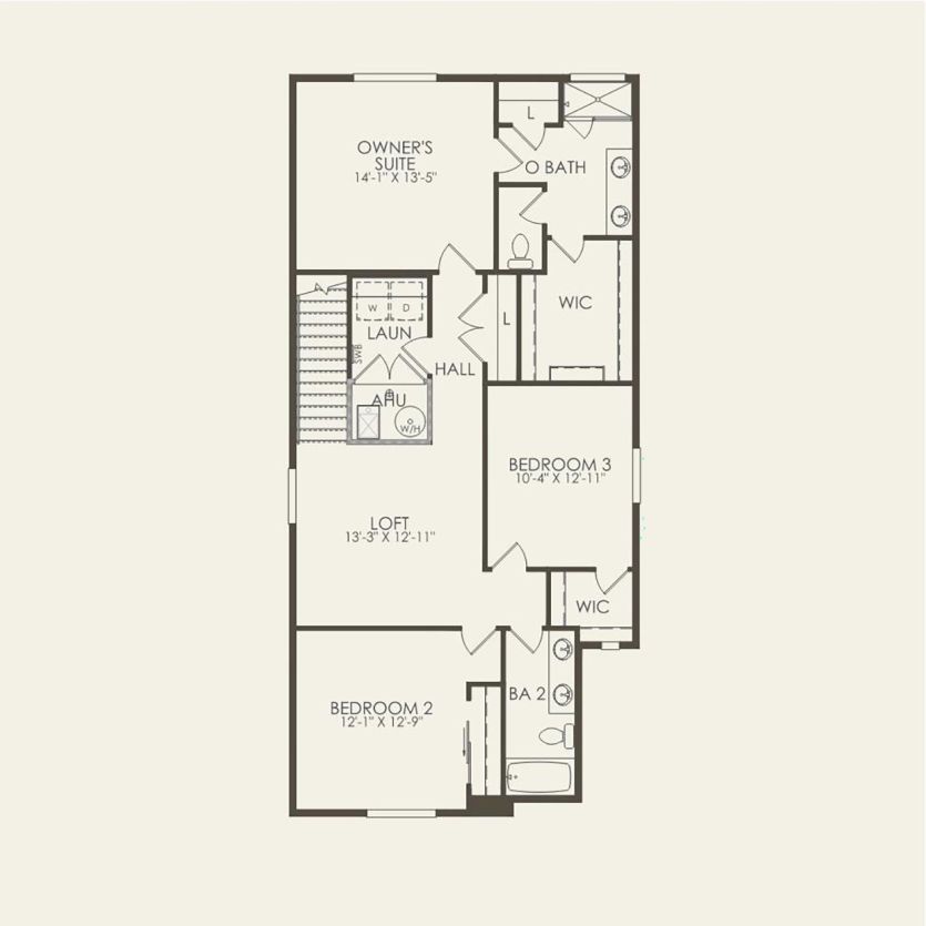Second Floor 3 br / 2.5 ba