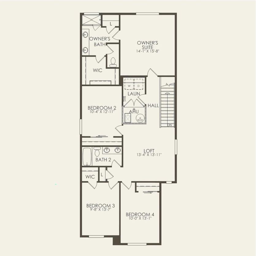 Second Floor 4 br / 2.5 ba