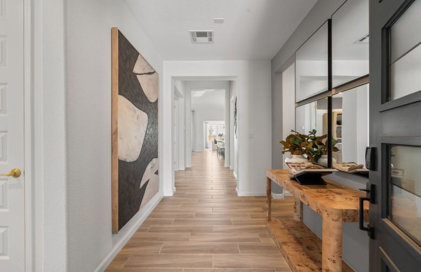 Large, open entryway allows you to feel connected to the rest of the home.