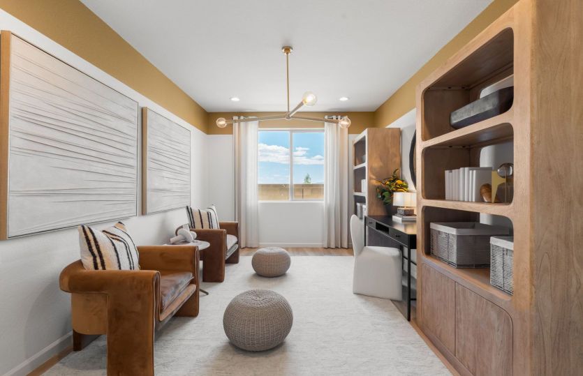 The Parklane den is a flexible room for hobbies or a home office.
