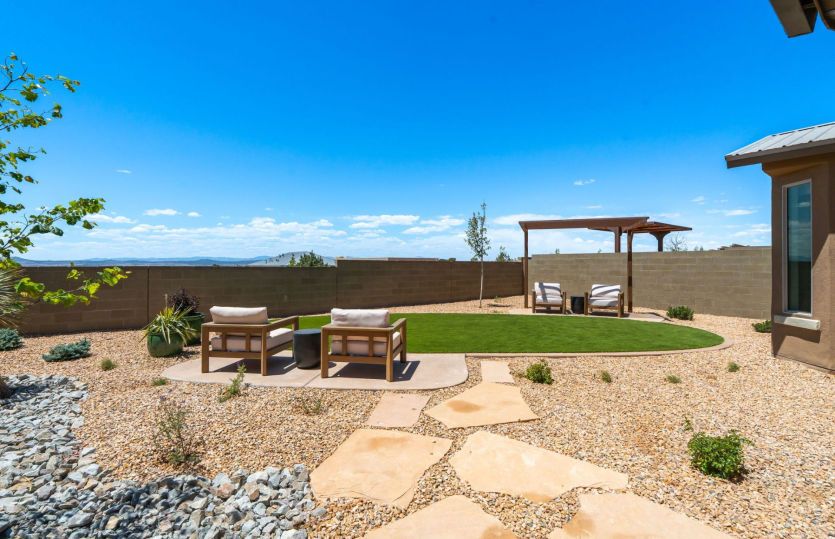 Enjoy stunning New Mexico sunsets from the comfort of your backyard.