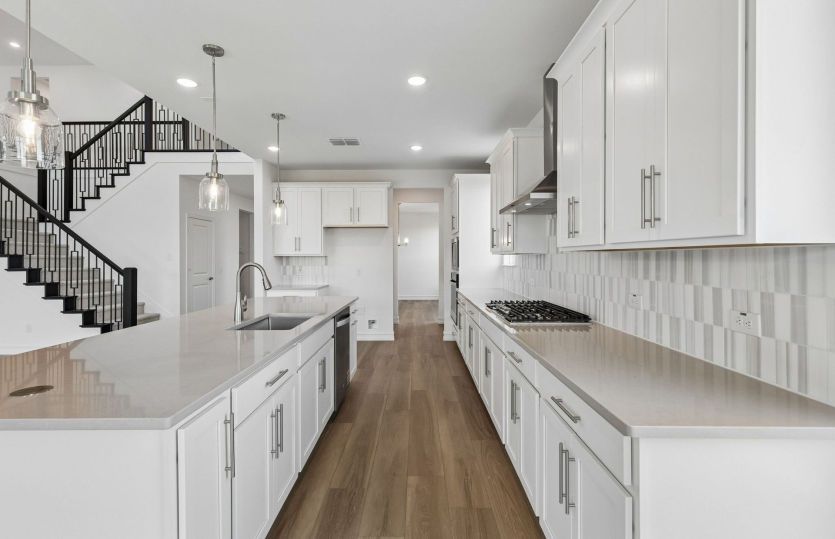 Abundant cabinet space in kitchen