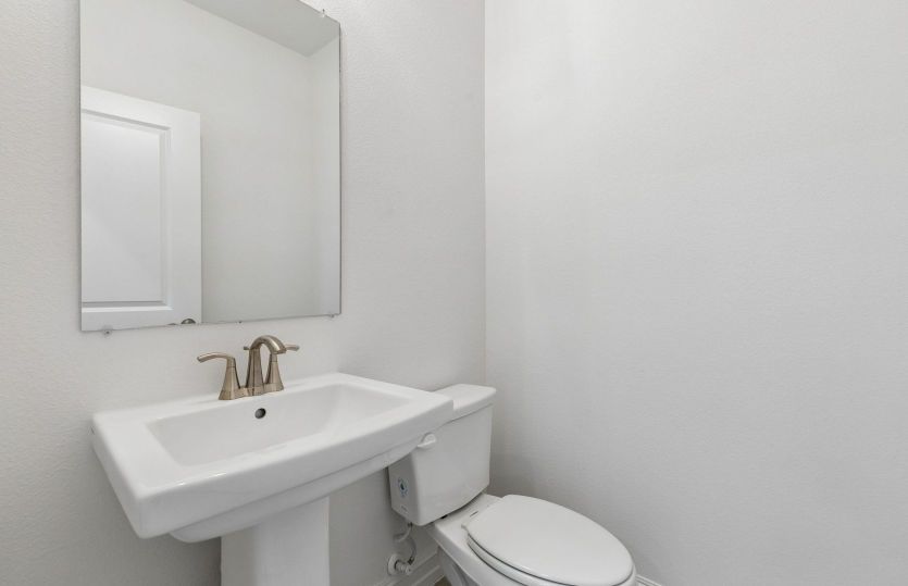 Powder bath on second level