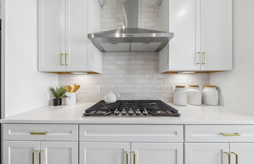 Tile Backsplash in the Gourmet Kitchen - Actual Home