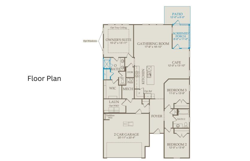 Ranch Home boosts Open Concept