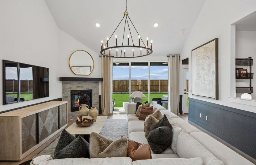 Optional fireplace in gathering room