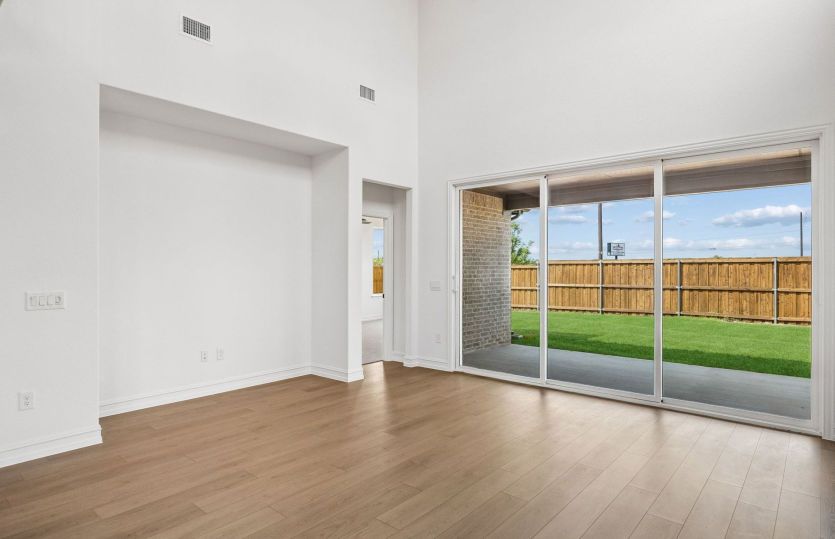 Large windows in gathering room