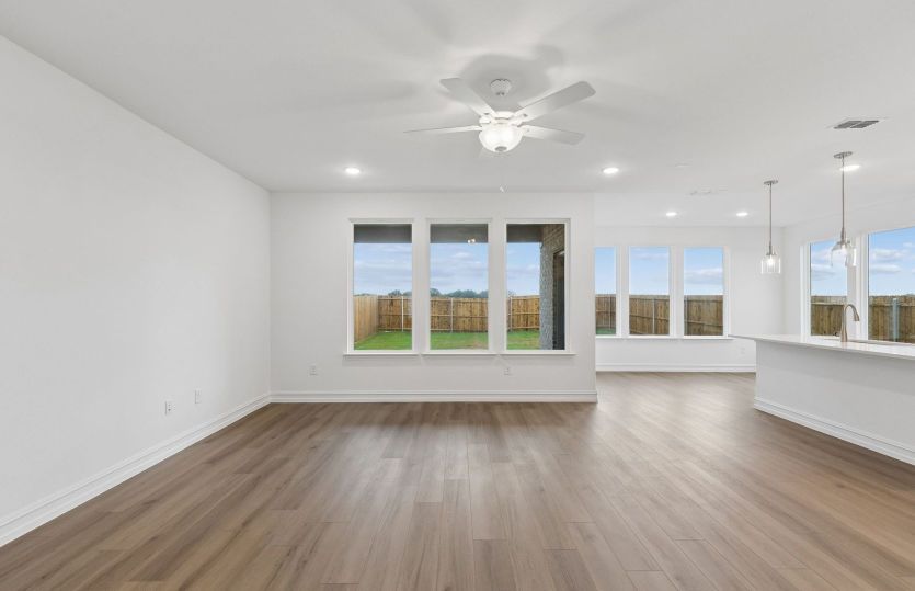 Large windows throughout living spaces