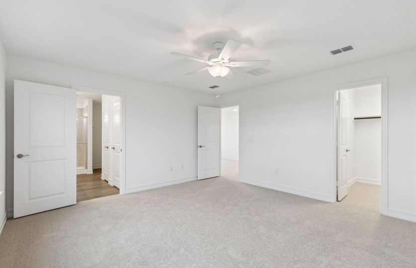 Spacious primary suite