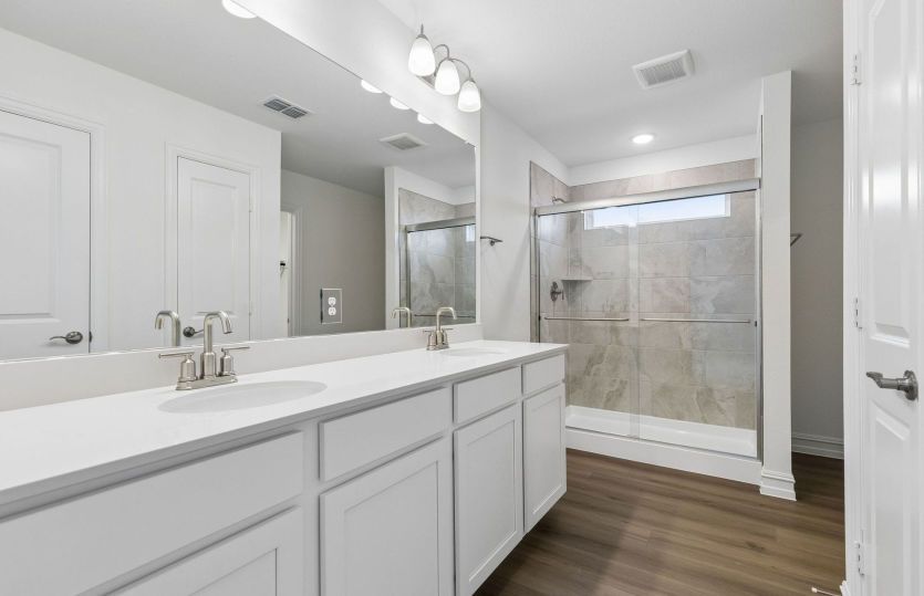 Primary bath with double vanity