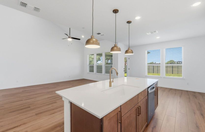 Kitchen Open to the Gathering Room