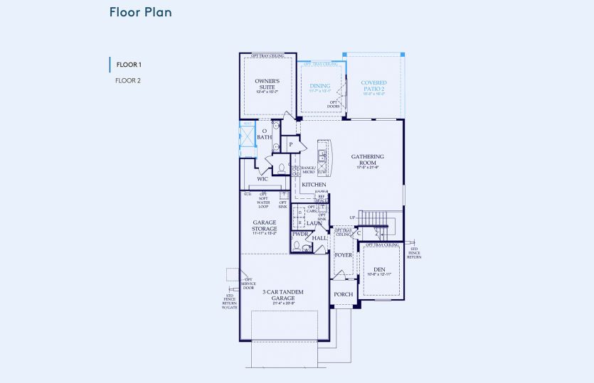Yucca Floor Plan, Quick Move-In Home, Floor 1