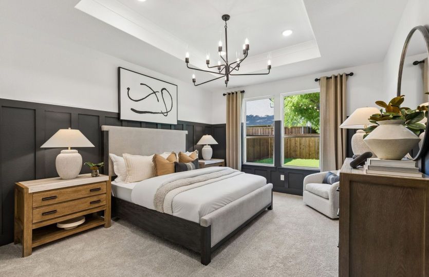 Owner's suite with private bath and walk-in closet *model representation