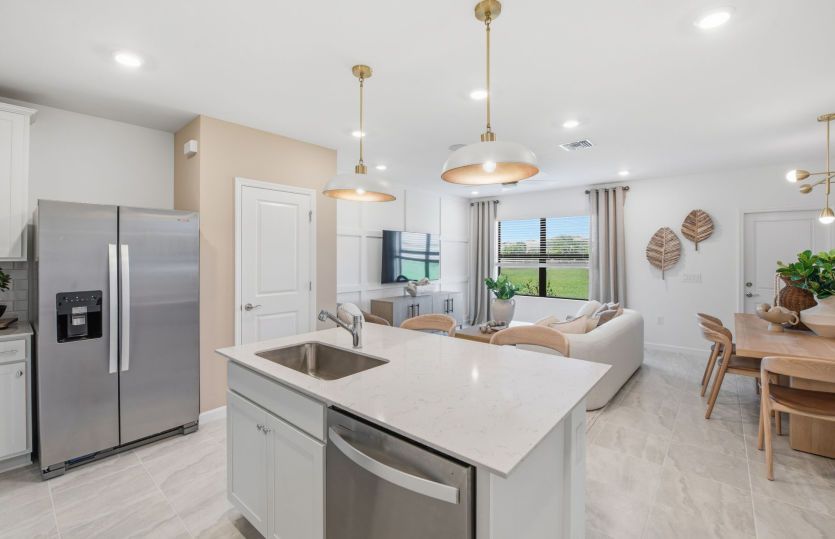 Kitchen over looking gathering