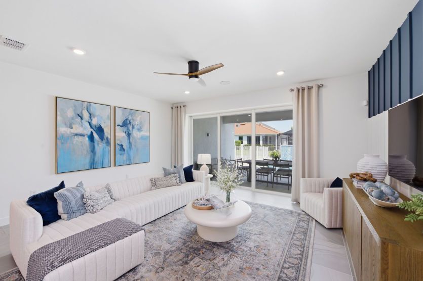 Gathering room in this new home
