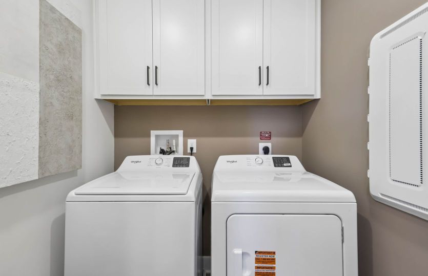 Laundry Room Provides Additional Storage