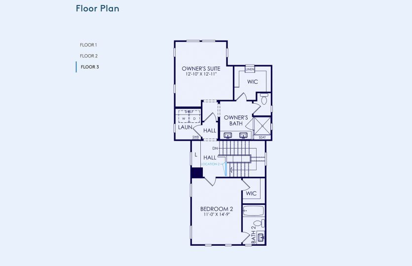 Plan 1 Floor Plan, Quick Move-In Home, Floor 3