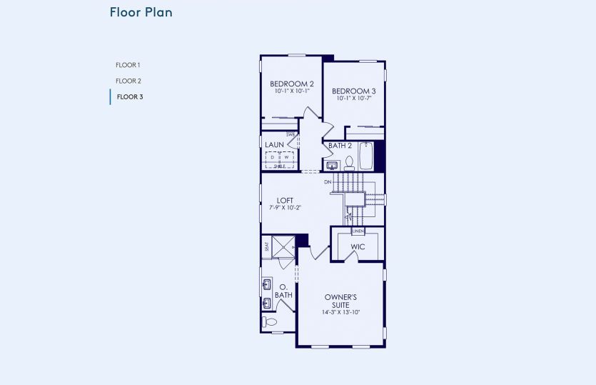 Plan 2 Floor Plan, Quick Move-In Home, Floor 3