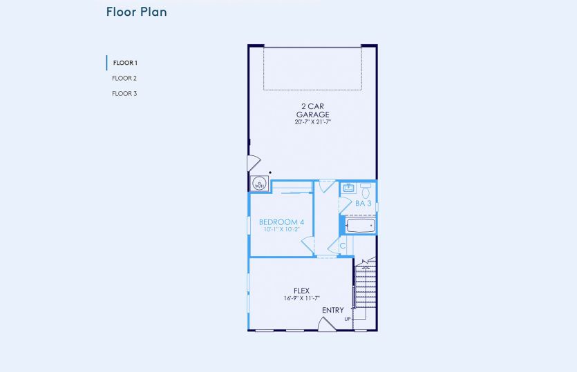 Plan 3 Floor Plan, Quick Move-In Home, Floor 1