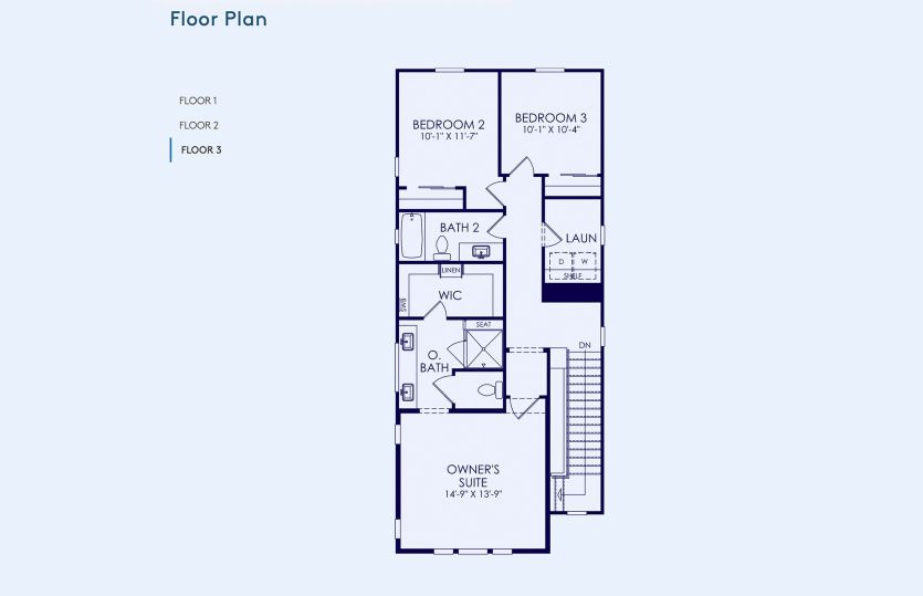 Plan 3 Floor Plan, Quick Move-In Home, Floor 3