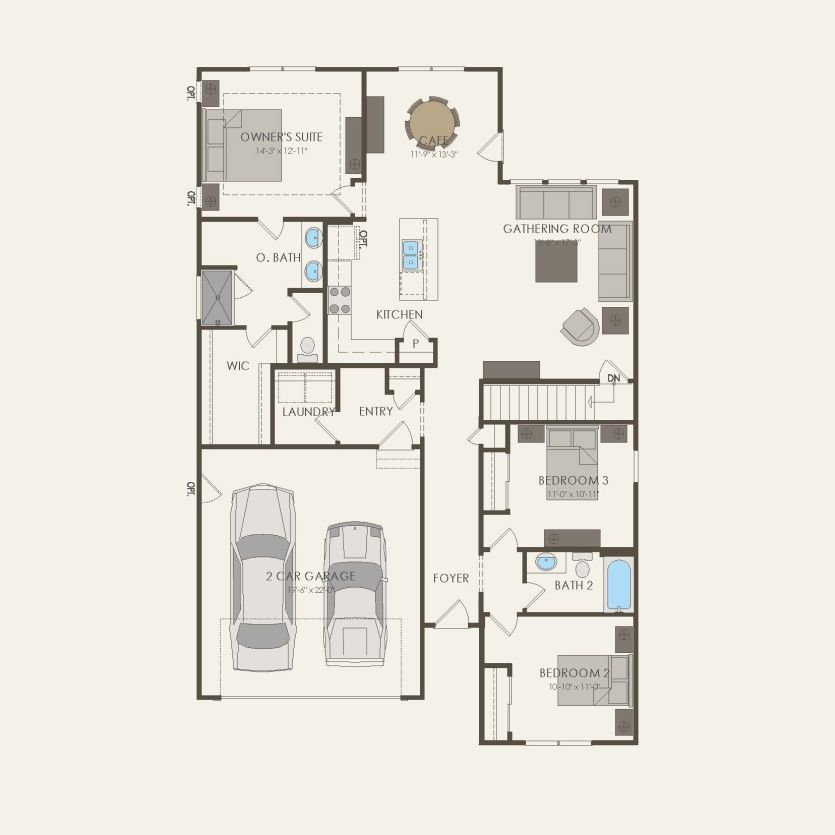 First Floor 2 br / 2 ba