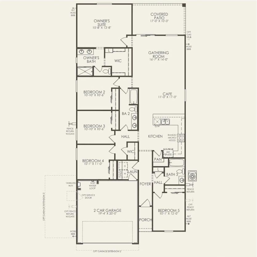 First Floor 5 br / 3 ba