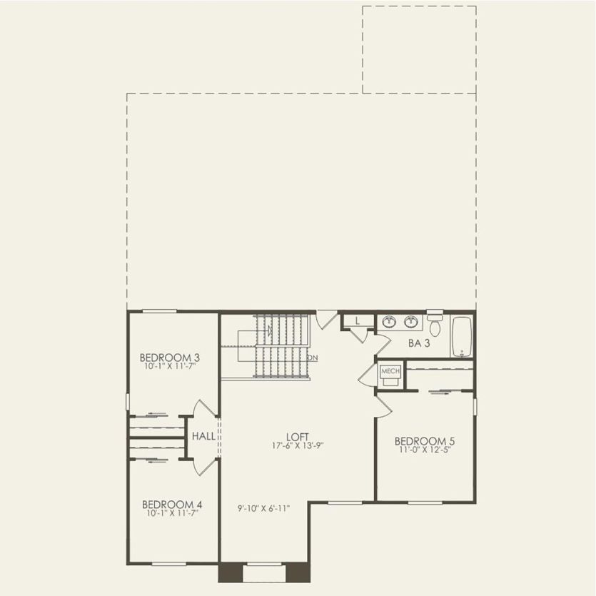 Second Floor 5 br / 3 ba