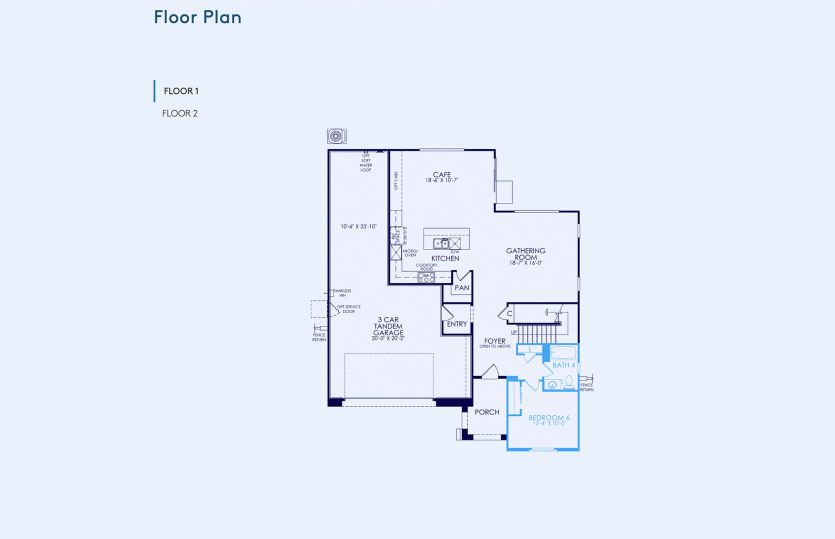 Preston Floor Plan, Quick Move-In Home, Floor 1