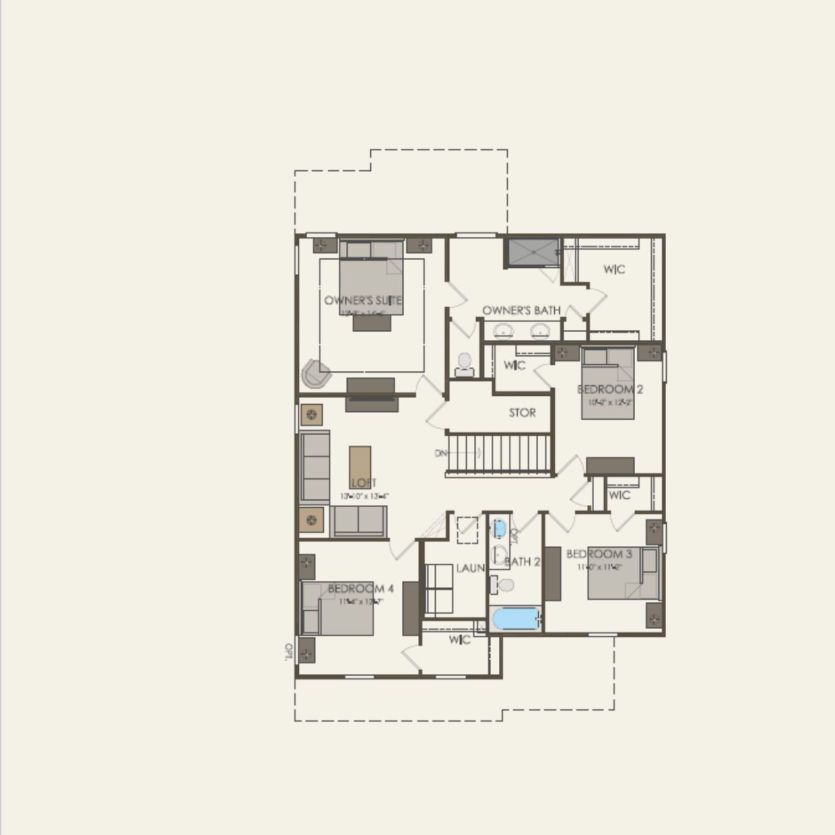Second Floor 4 br / 2.5 ba
