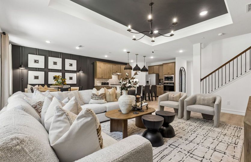 Optional tray ceiling in gathering room*model representation