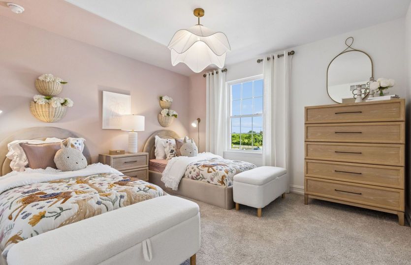 Spacious secondary bedroom *model representation