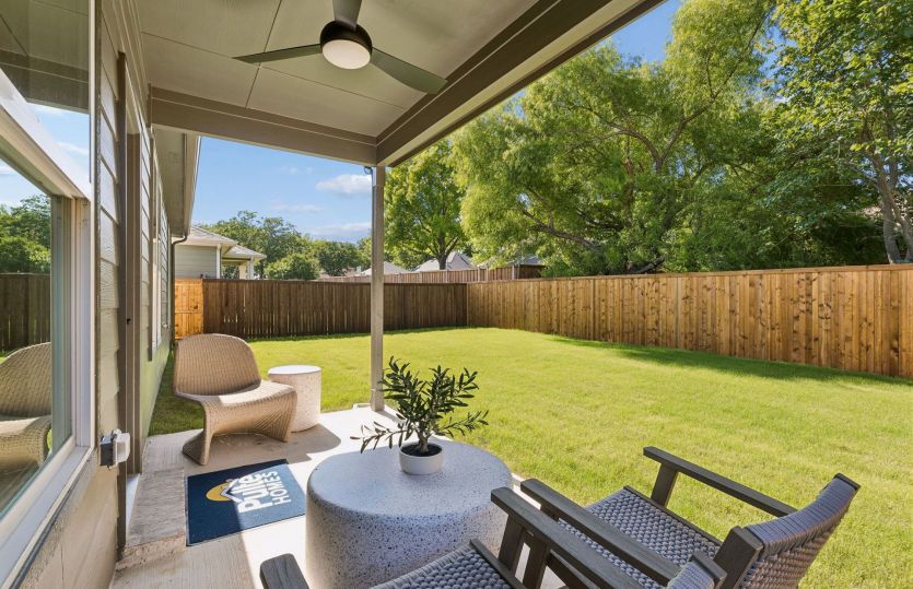 Built in covered back patio *model representation