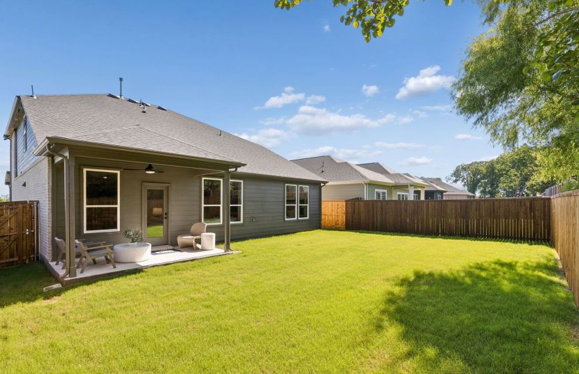 Large fenced-in backyard *model representation