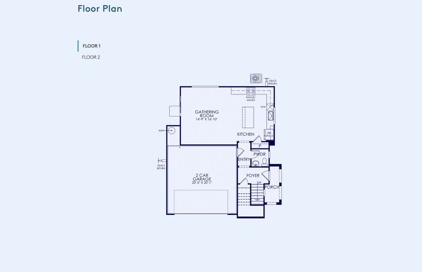 Plan 3 Floor Plan, Quick Move-In Home, Floor 1